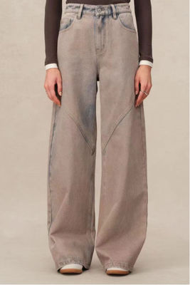 Denimbroeken met hoge taille en rechte benen