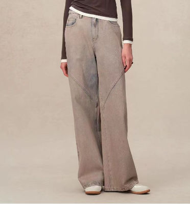 Denimbroeken met hoge taille en rechte benen