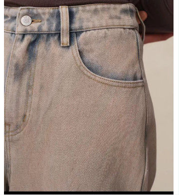 Denimbroeken met hoge taille en rechte benen
