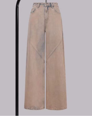 Denimbroeken met hoge taille en rechte benen