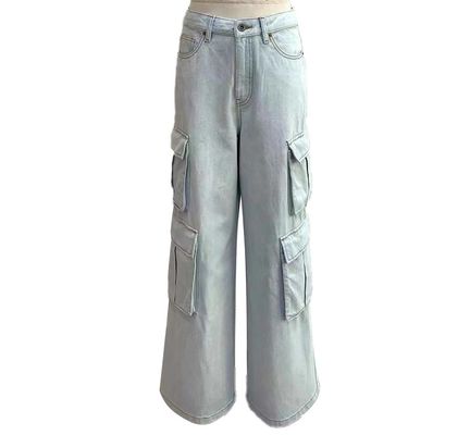Wide Leg Fit High Waisted Stretch Jeans voor een vleiend silhouet