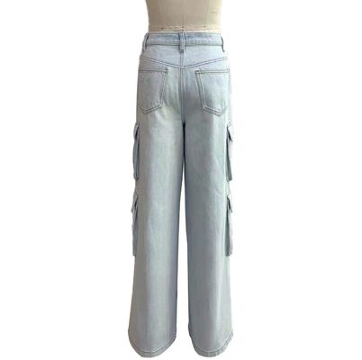 Wide Leg Fit High Waisted Stretch Jeans voor een vleiend silhouet