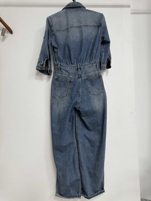 Premium denim lange mouwen werkkleding geïnspireerd jumpsuit
